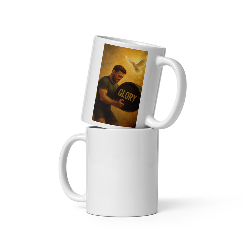 White "Glory" glossy mug