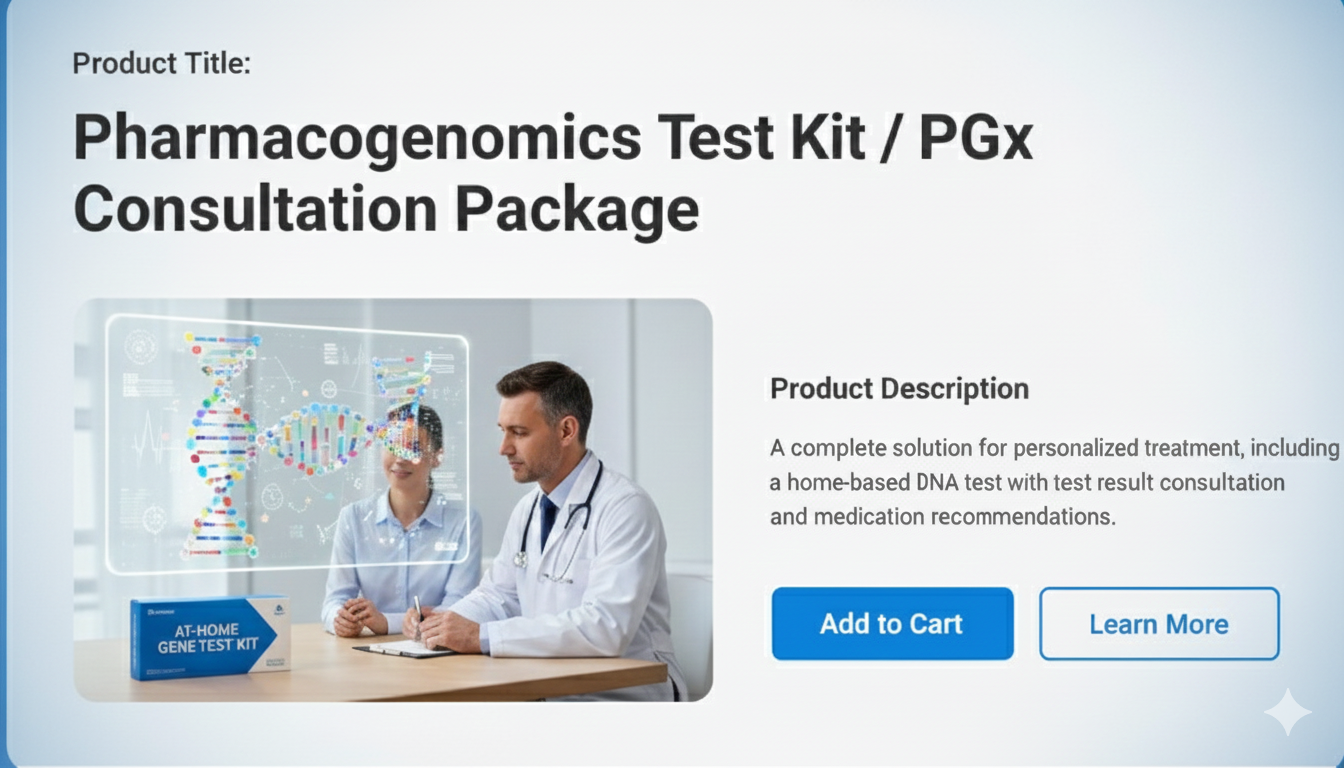 Pharmacogenomics Test Kit / PGx Consultation Package (Less than 5 medications)