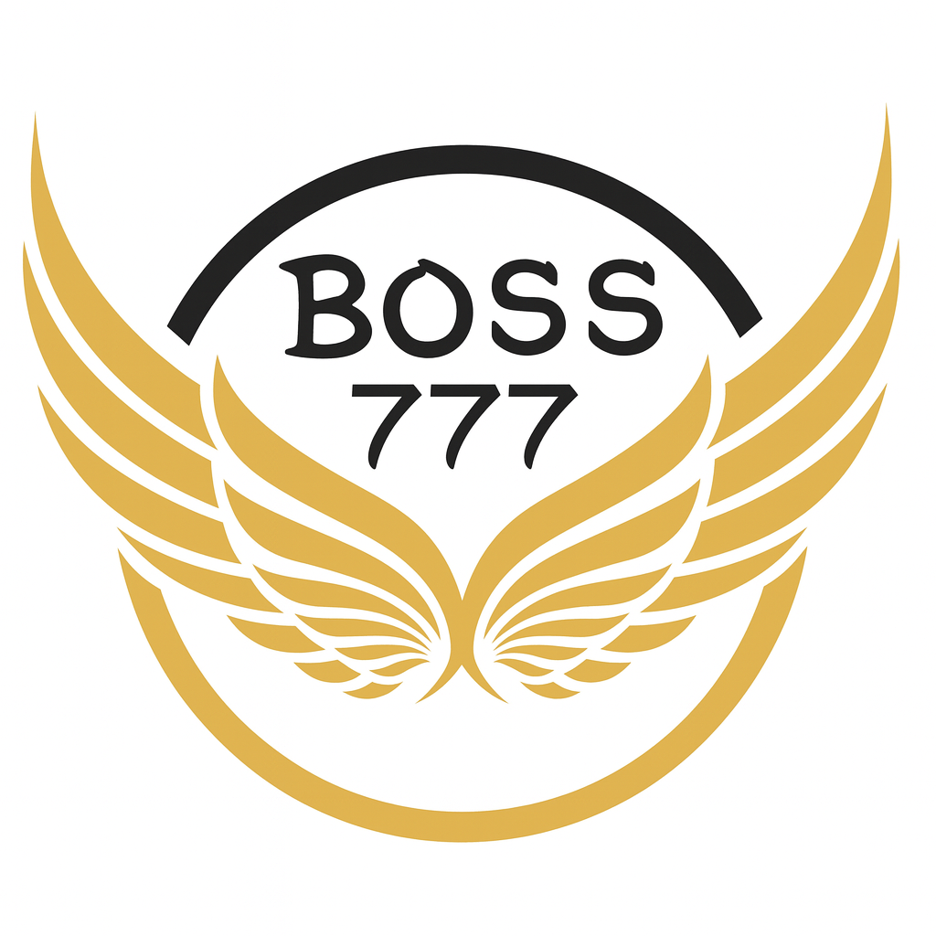 Boss 777 Gaming logo with golden wings
