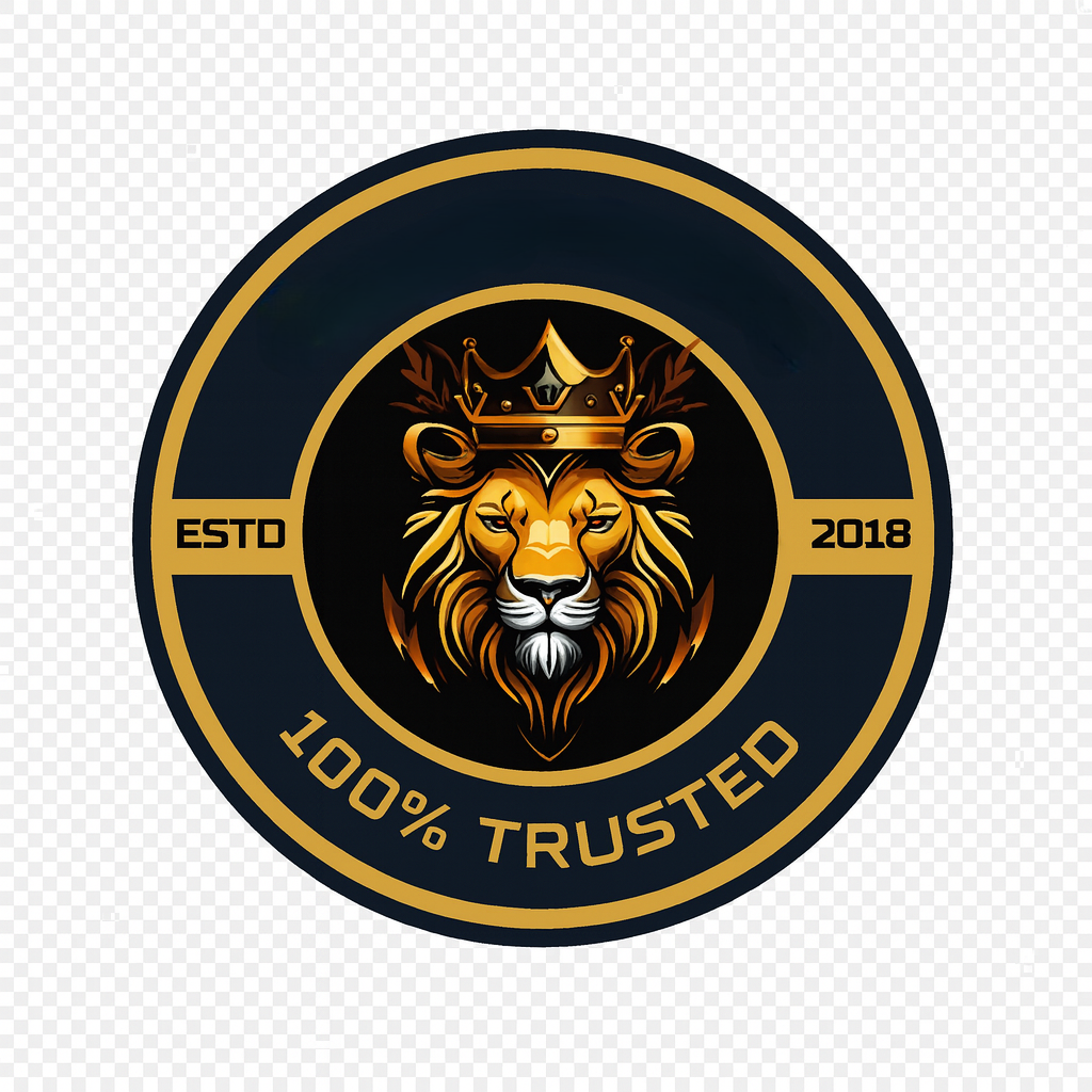 LION with CROWN Gaming logo set