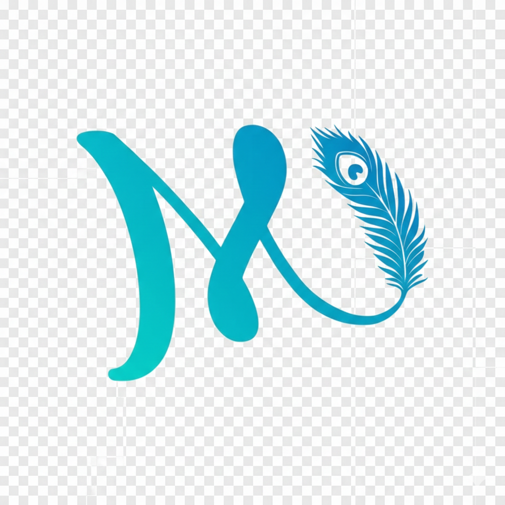 M with peacock wing Gaming logo