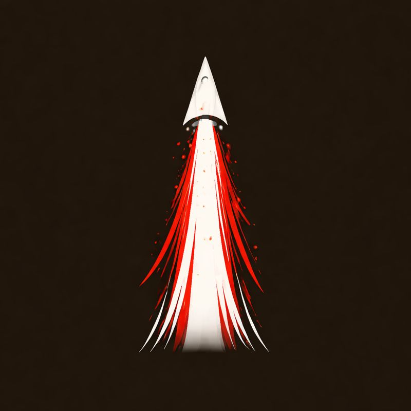 Minimalist Rocket Digital Art