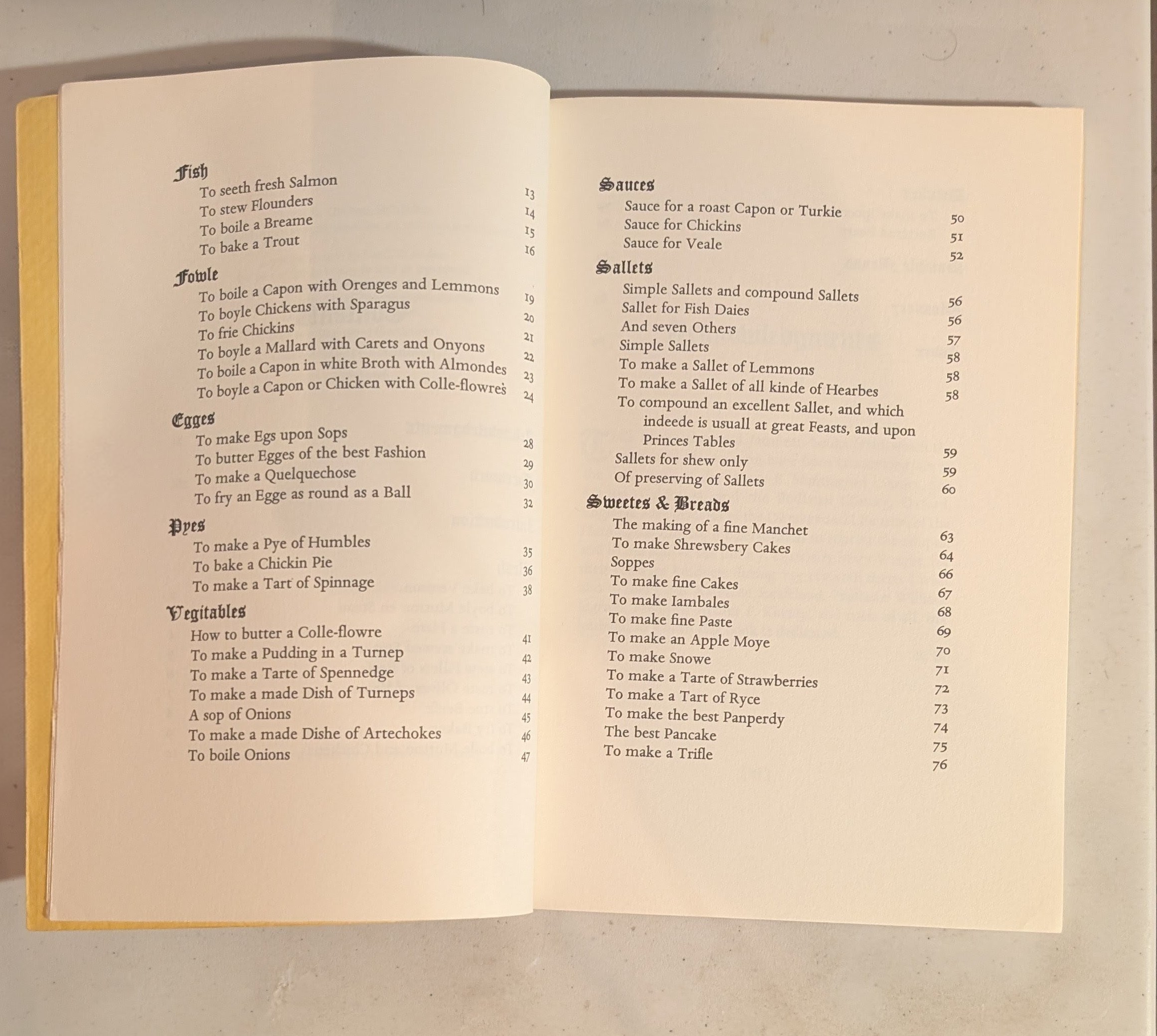 Sallets, Humbles & Shrewsbery Cakes