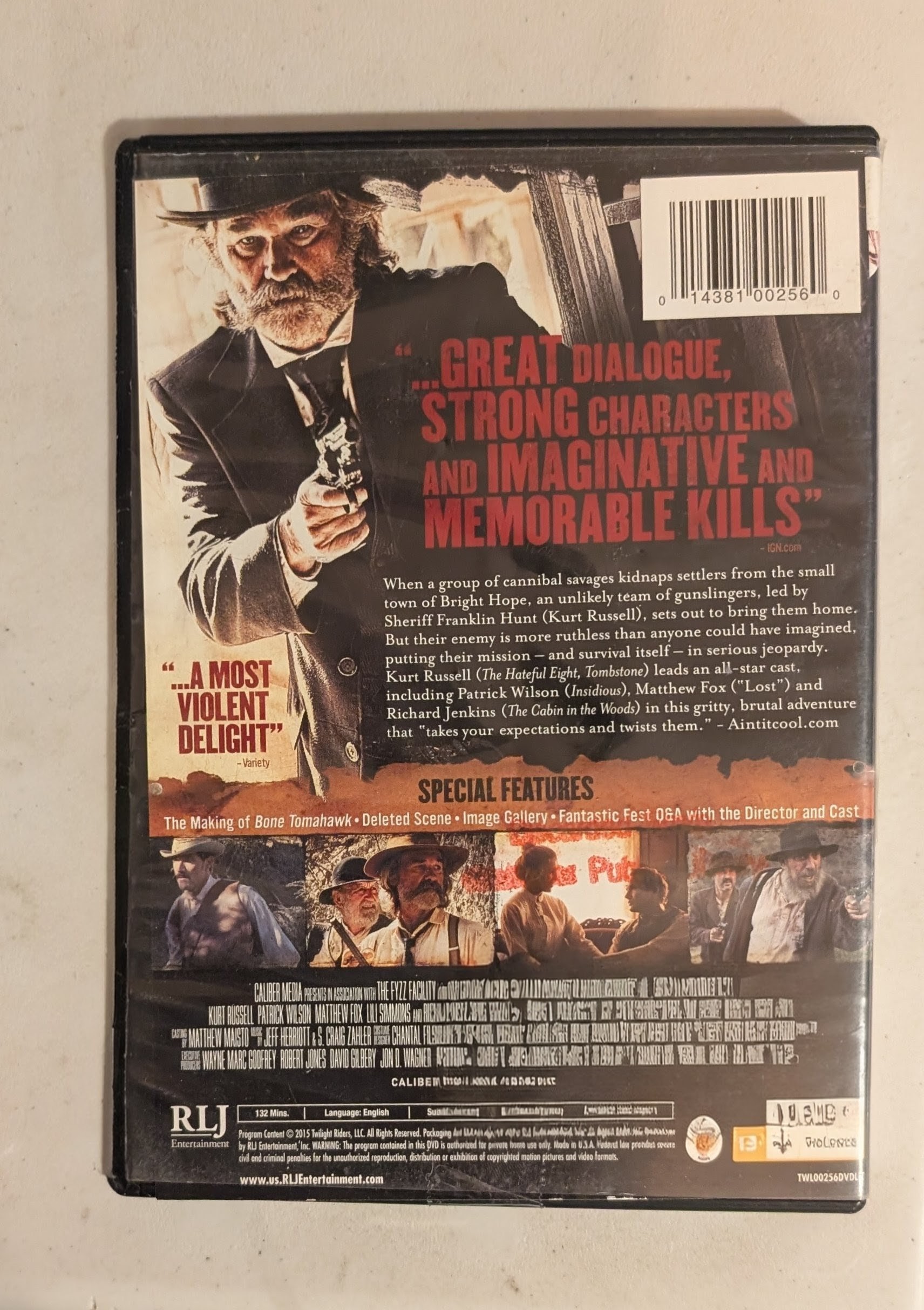 Bone Tomahawk DVD