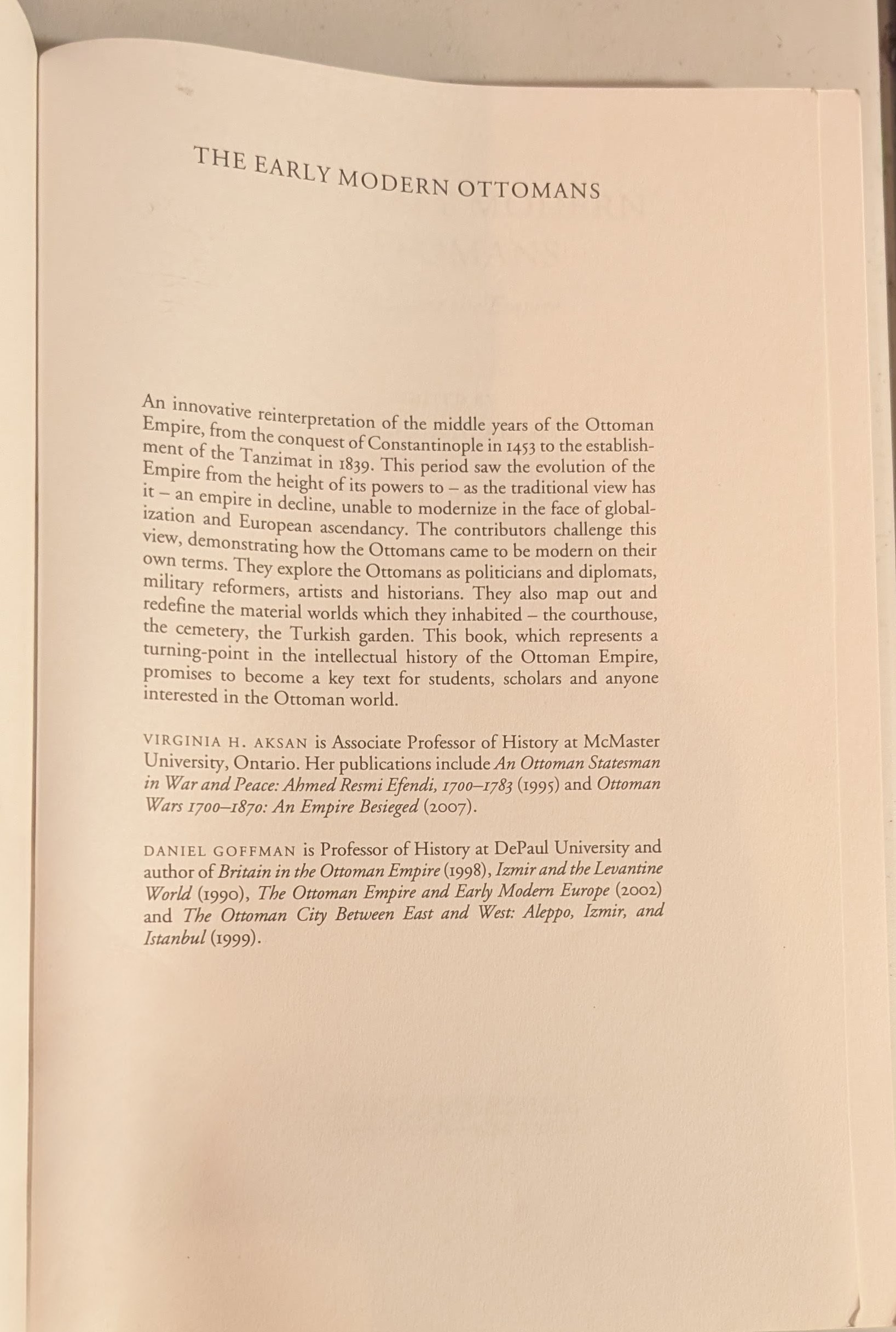 The Early Modern Ottomans: Remapping the Empire