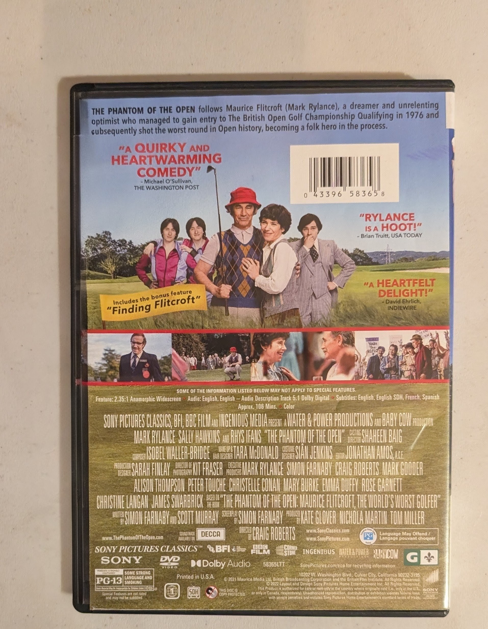 The Phantom of the Open DVD