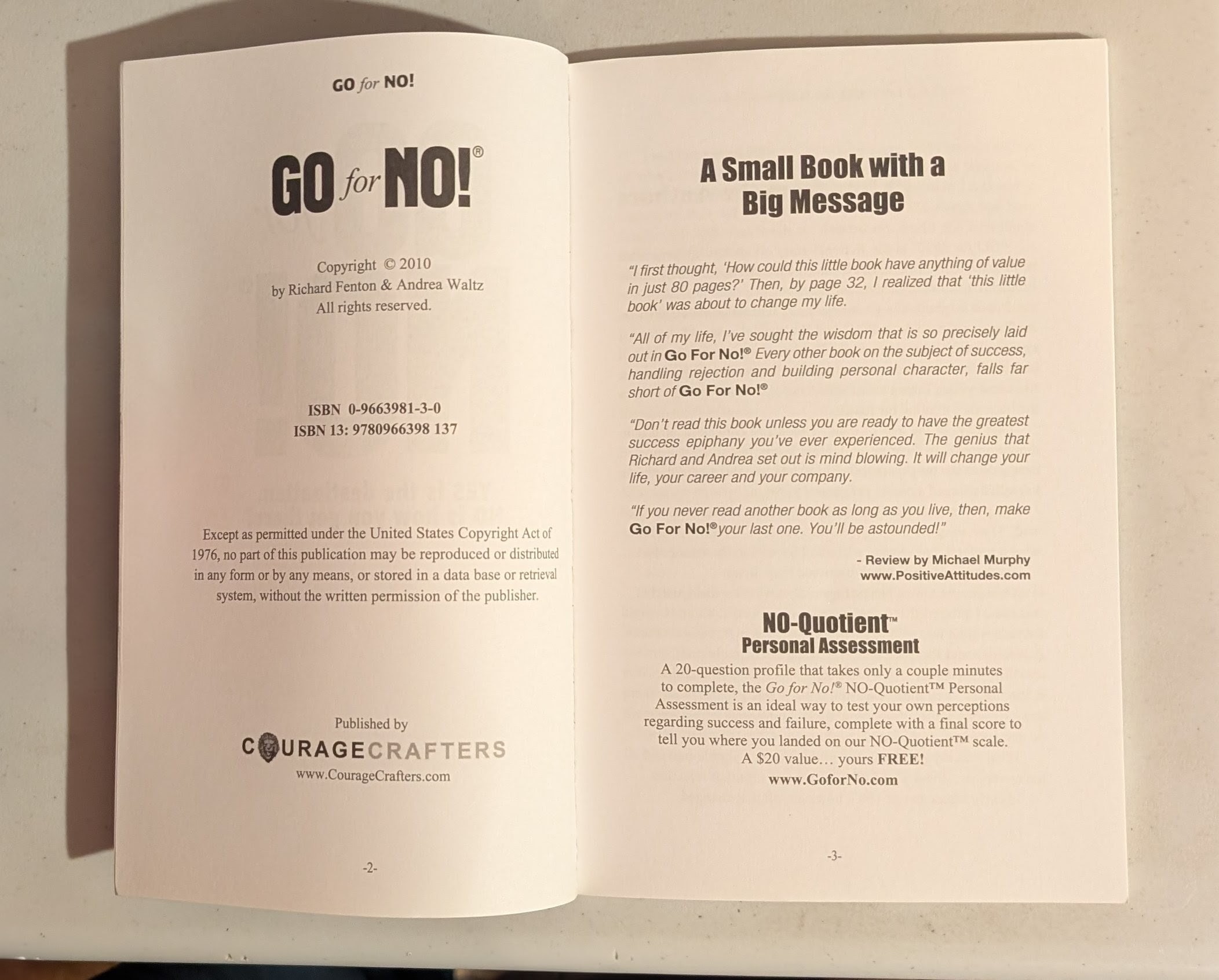 Go for No! by Richard Fenton & Andrea Waltz