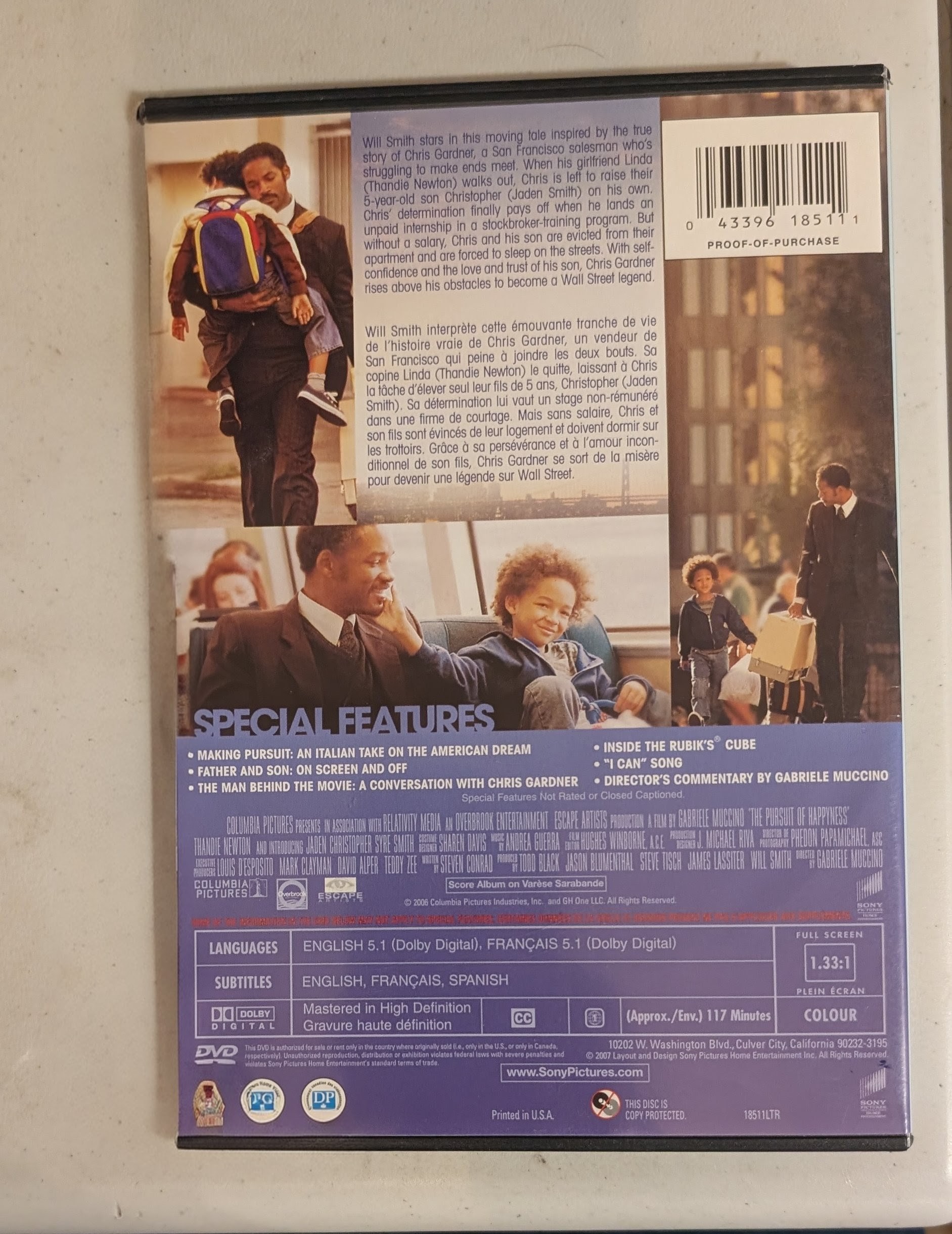 The Pursuit of Happyness DVD