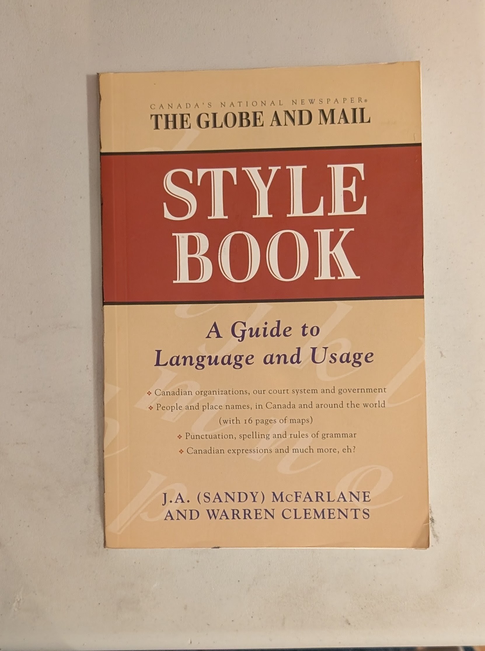 The Globe and Mail Style Book