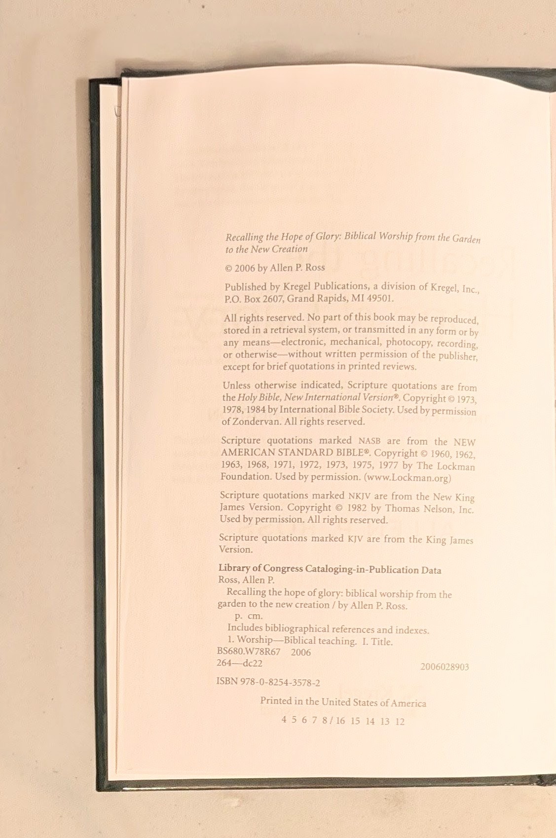 Recalling the Hope of Glory