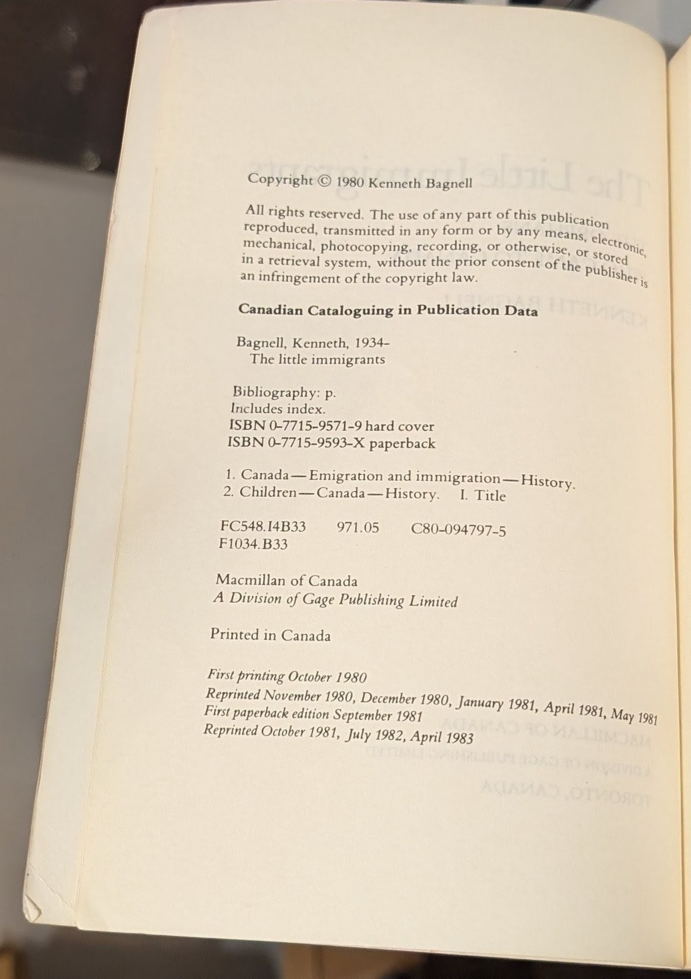 The Little Immigrants: The Orphans Who Came to Canada