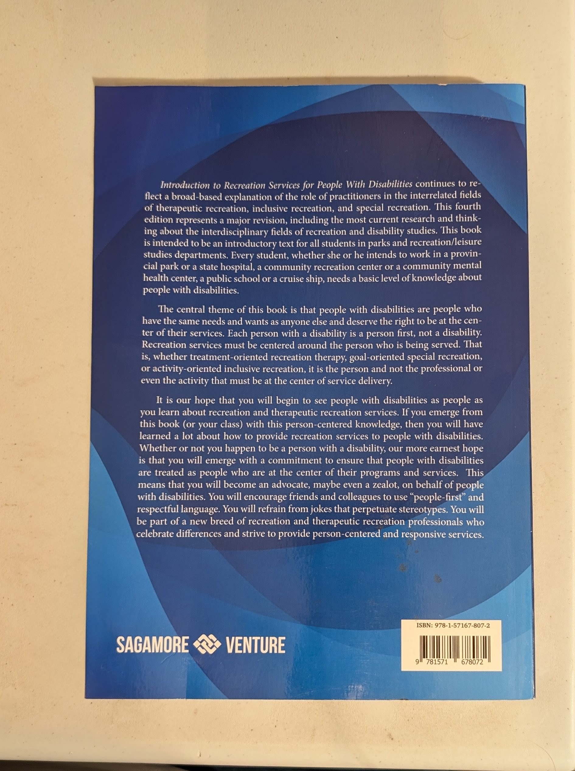 Introduction to Recreation Services for People with Disabilities