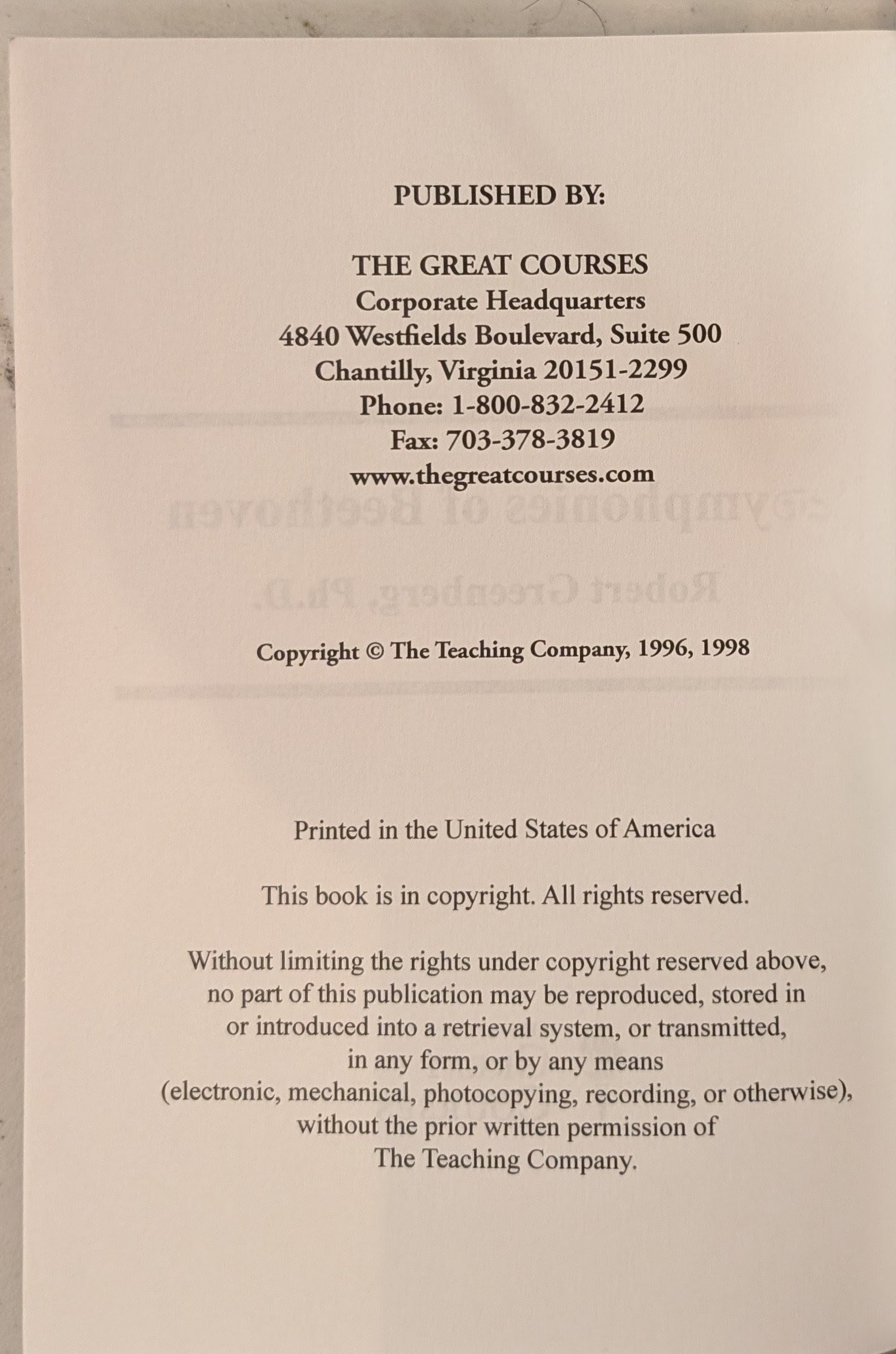 Symphonies of Beethoven Transcript Book