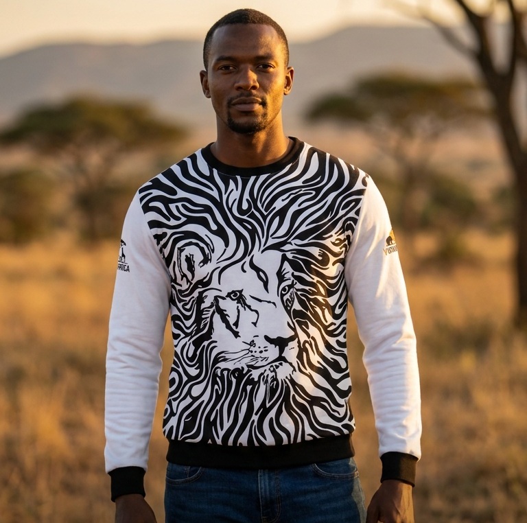 Lion Print Long Sleeve Shirt