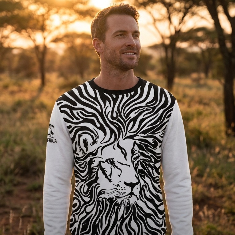 Lion Print Long Sleeve Shirt