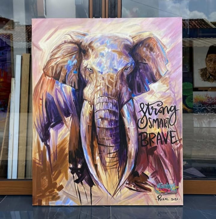 lukisan abstrak astethic