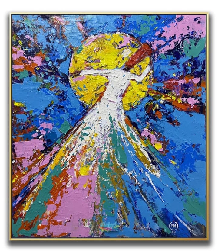 lukisan abstrak premium