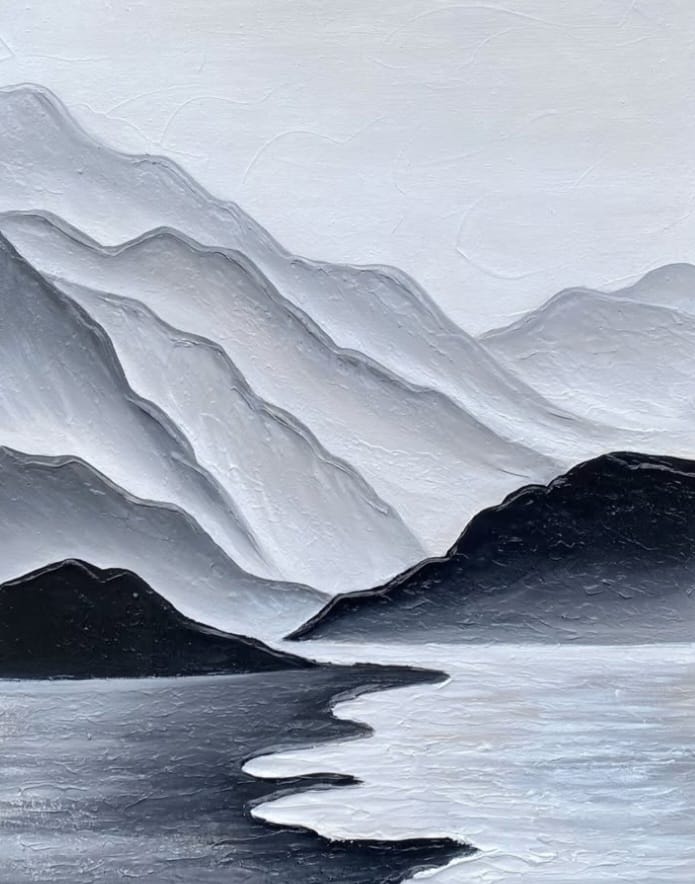 lukisan aestethic monocrom