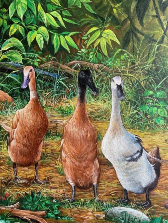 lukisan kanvas premium 