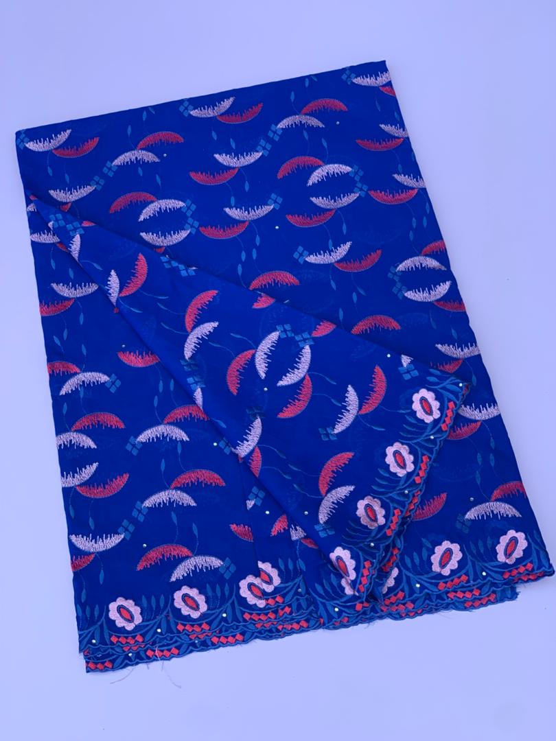 Embroidered African Lace Fabric Set