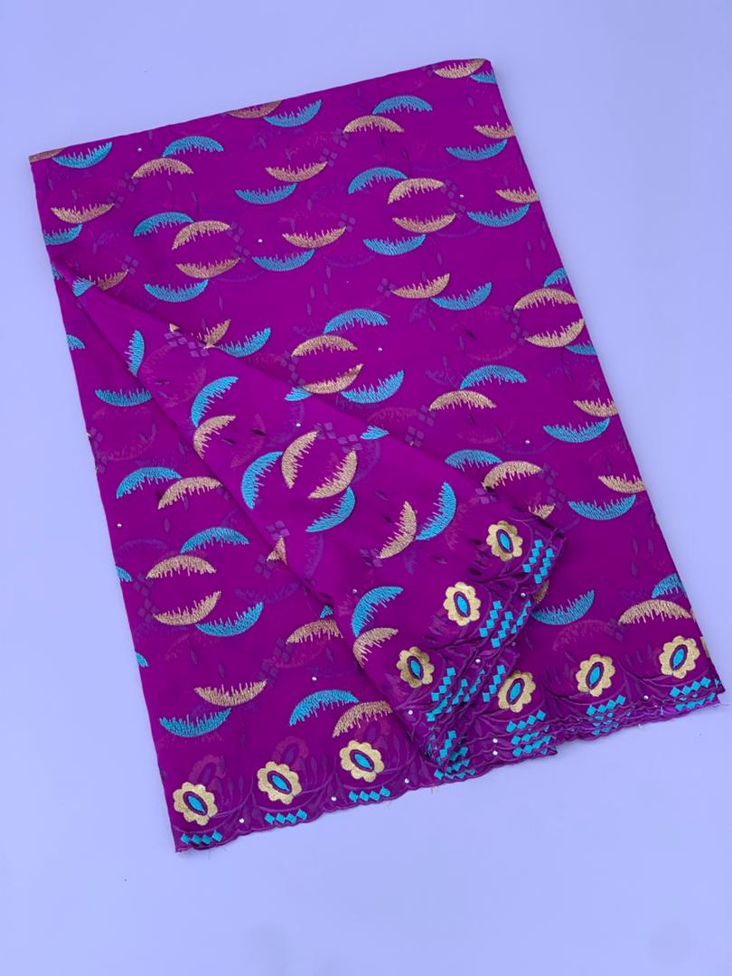 Embroidered African Lace Fabric Set