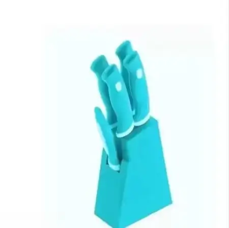 Blue kitchen knife set