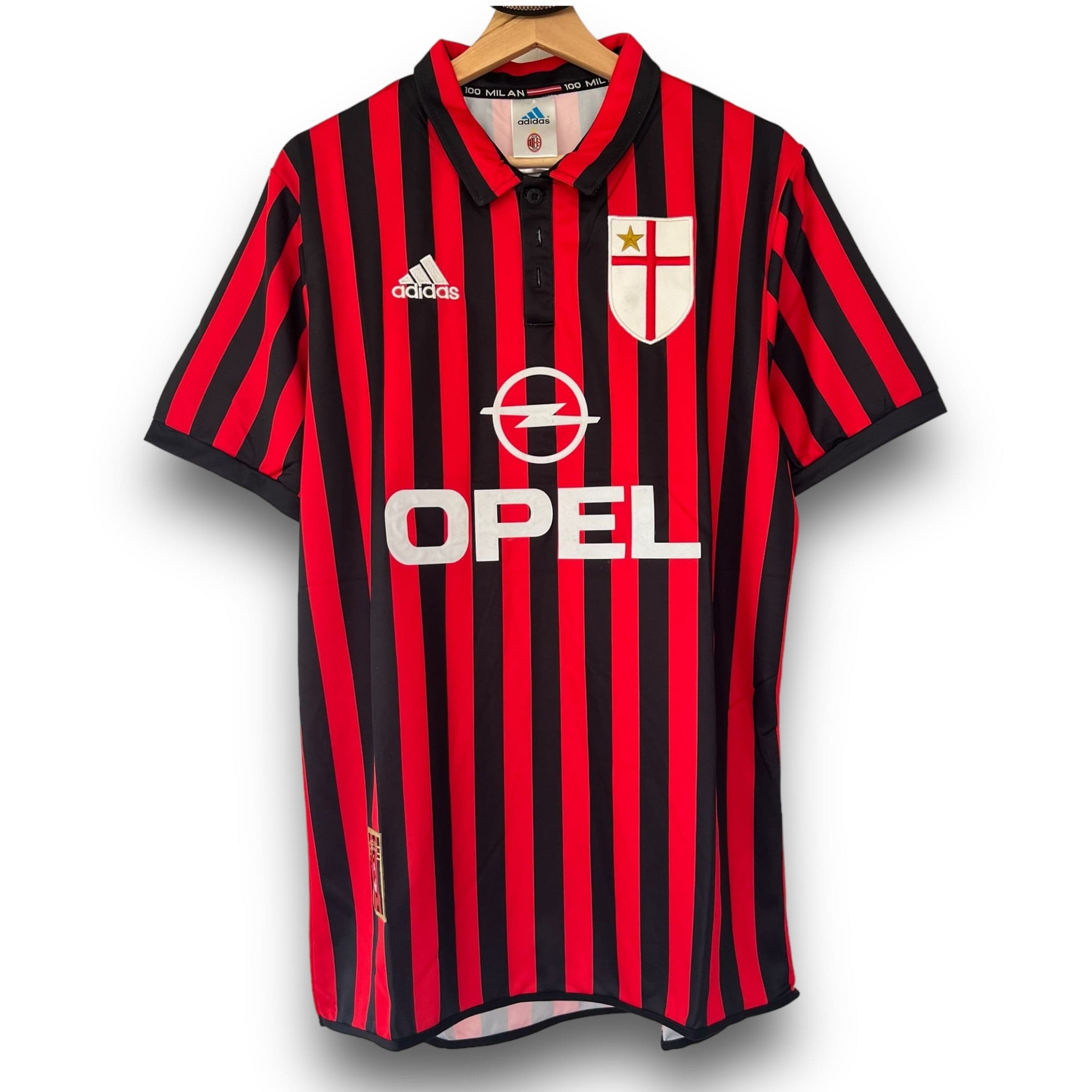 Camiseta de fútbol retro del AC Milan 1999-2000, primera equipación.