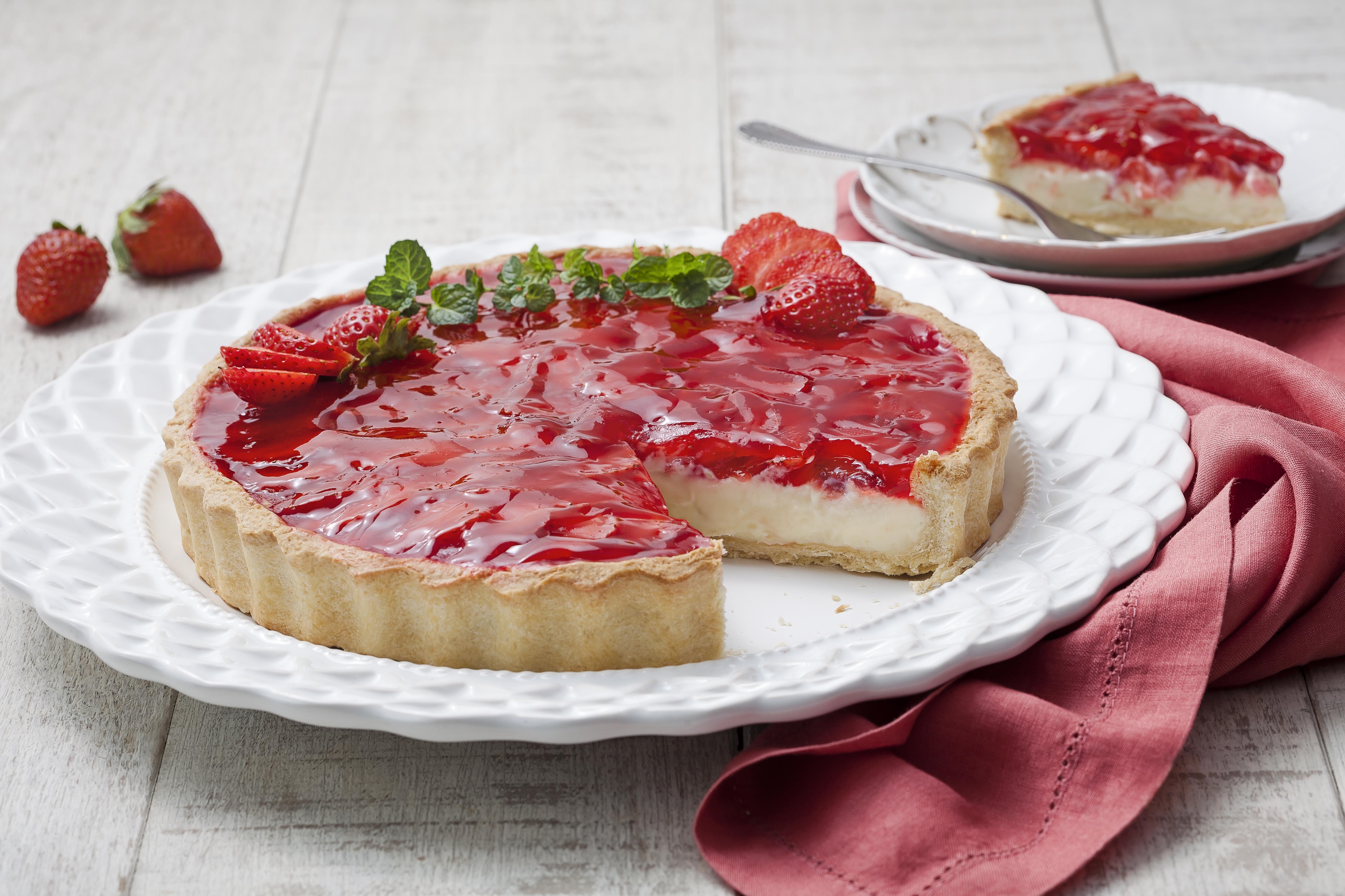 Tarte de Cheesecake de Morango