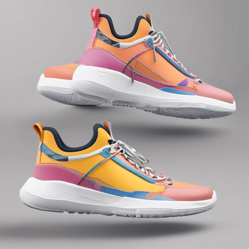 Baskets de sport multicolores