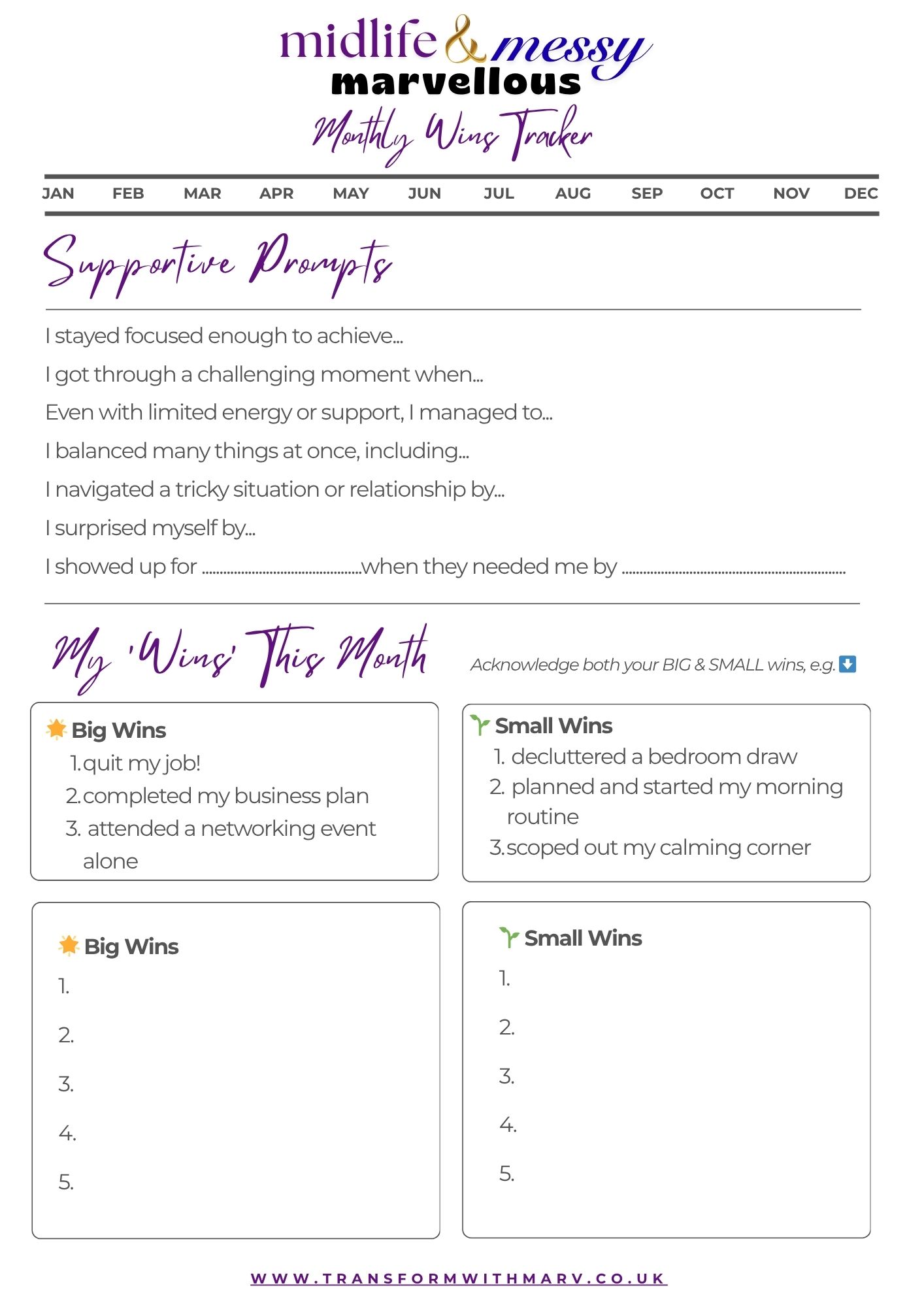 *FREE* Download ‘Track Your Wins’ (Monthly Tracker!)