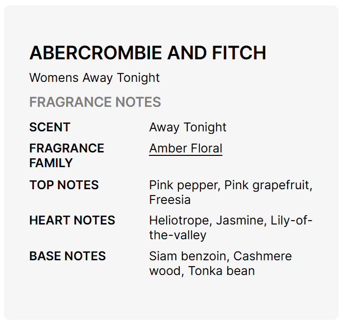 Abercrombie & Fitch Away Tonight Eau de Parfum