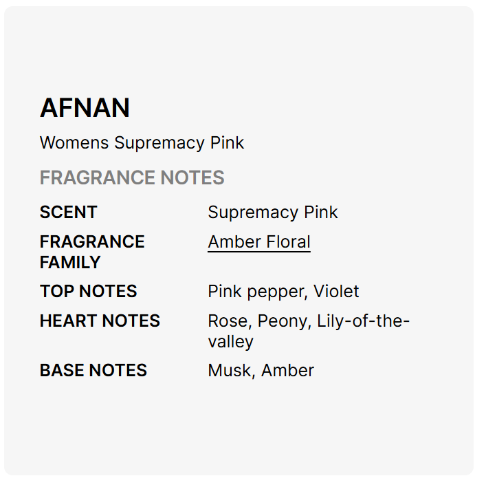 Supremacy Pink Perfume Eau de Parfum By Afnan