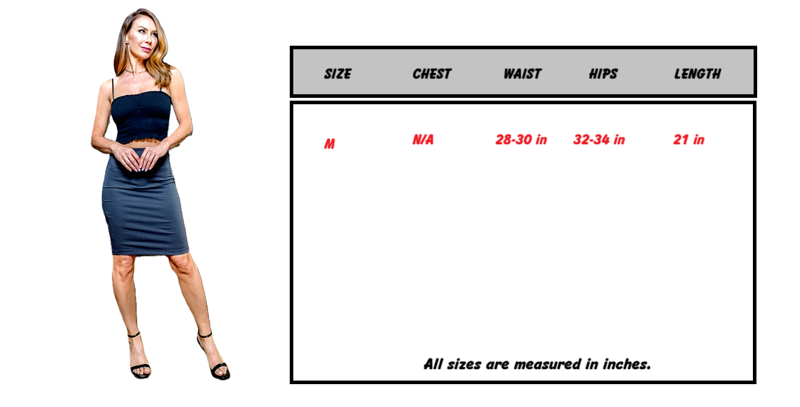 Women's Charcoal Midi Pencil Skirt