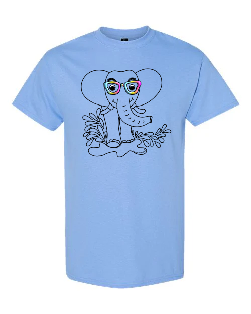 Pink Elephant Graphic T-Shirt
