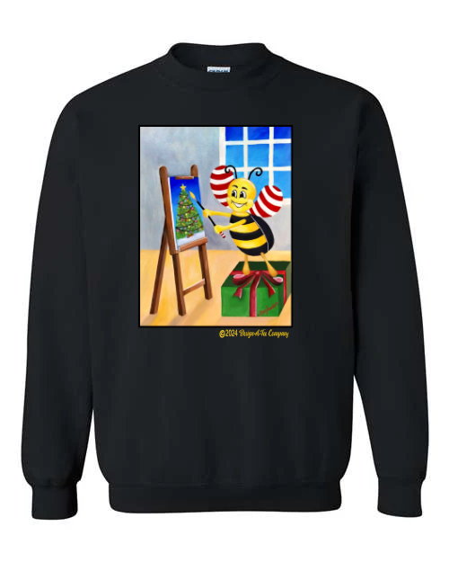 Bee Artist Holiday Sweatshirt