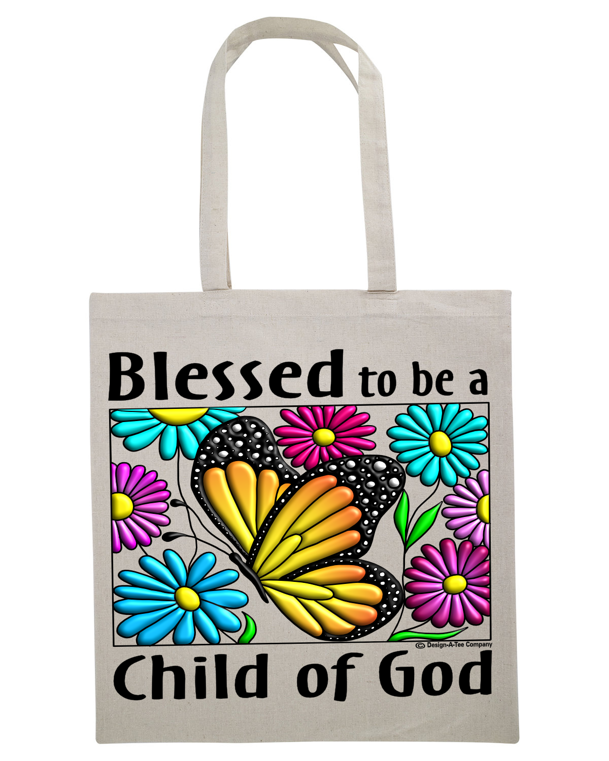 Blessed to Be a Child of God cotton Tote Bag shopping handbag reusable grocery bag