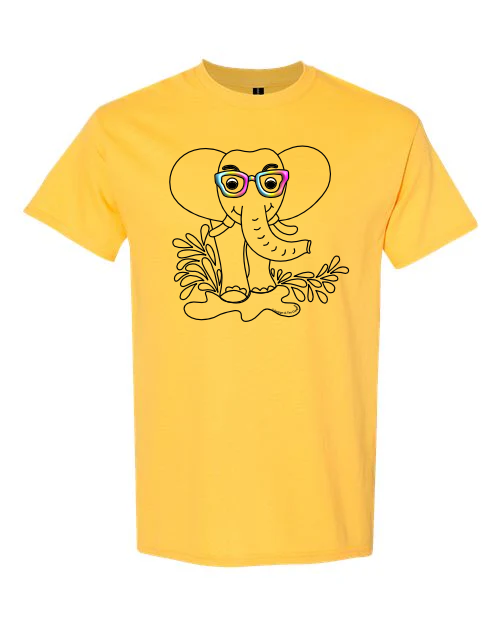 Pink Elephant Graphic T-Shirt
