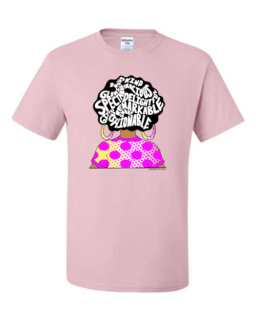 Naturally Me, Graphic Apparel, Positive Affirmations, African American Girl Afro T-Shirt, Sweatshirt, Hoodie