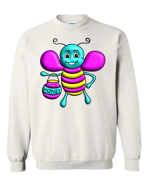 Cartoon Bee Sweatshirt Children's & Adults Cotton