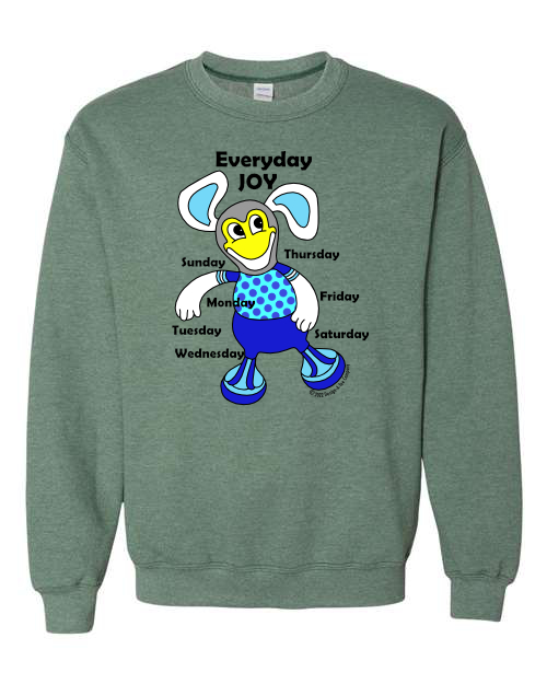 Children's Everyday Joy Cartoon character graphic sweatshirt, colorful, Joyful t-shirt,