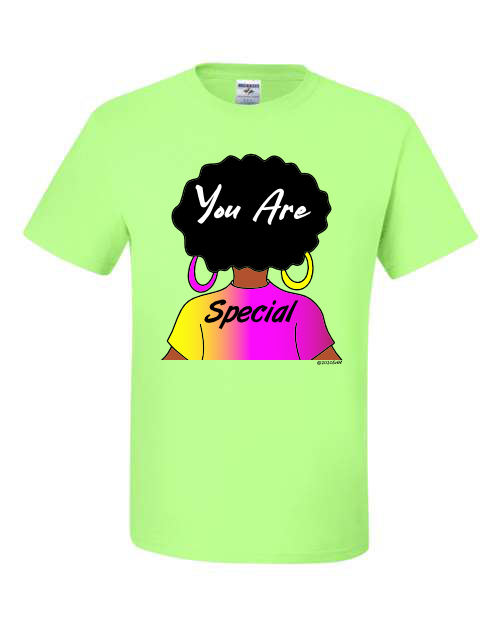 Graphic Apparel, Naturally Me, You Are Special, African American Girl Afro T-Shirt, Sweatshirt, Hoodie