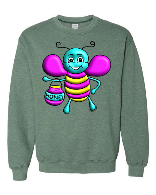Cartoon Bee Sweatshirt Children's & Adults Cotton