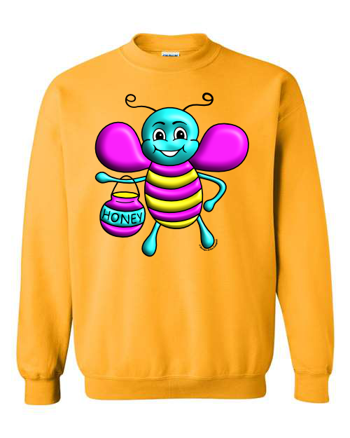 Cartoon Bee Sweatshirt Children's & Adults Cotton