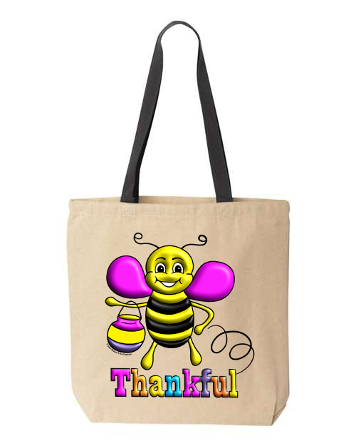 Bee Thankful Bumblebee Tote Bag