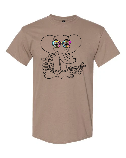 Pink Elephant Graphic T-Shirt