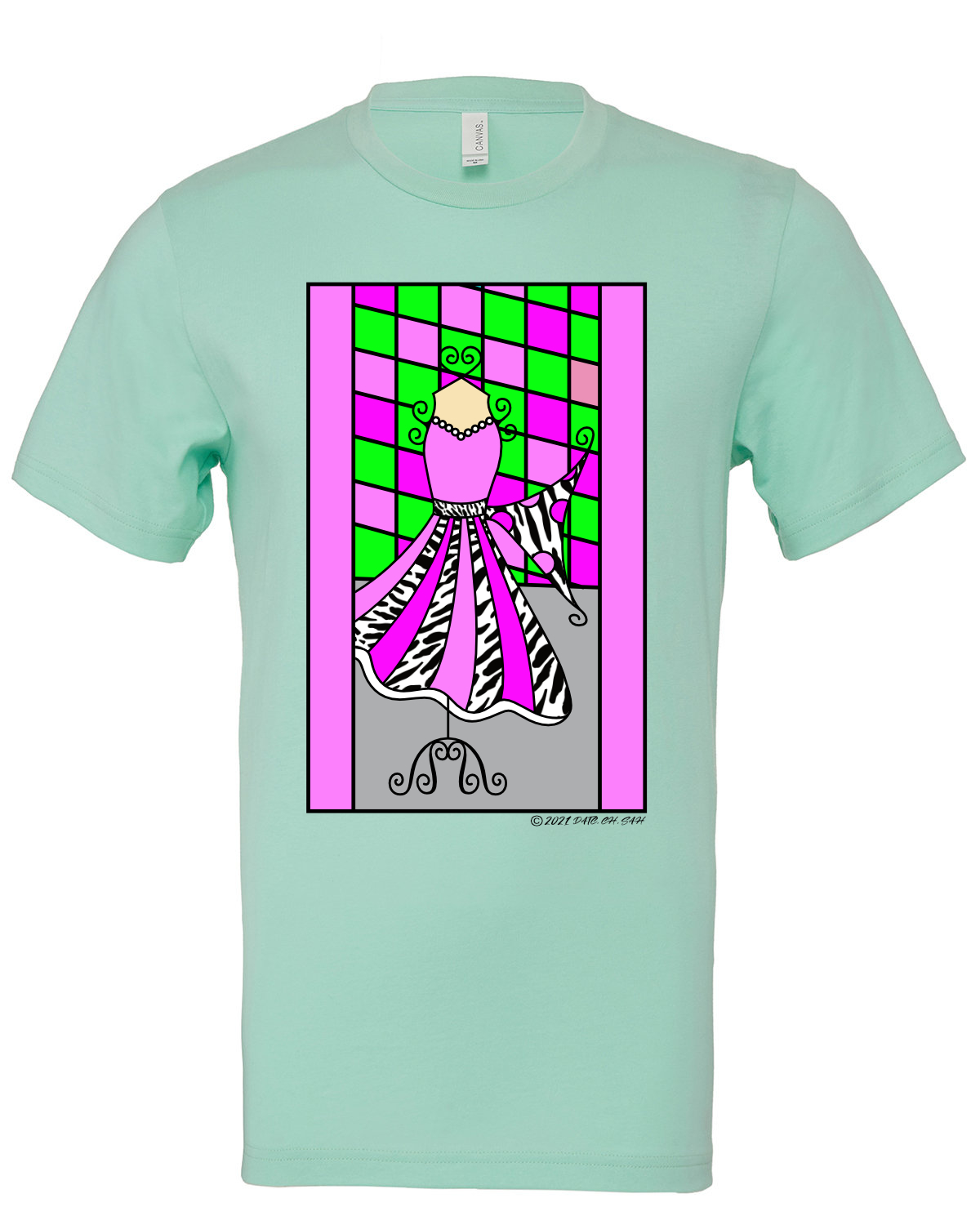 Bella Canvas Girls Ladies Princess Dress Form Graphic T-shirt