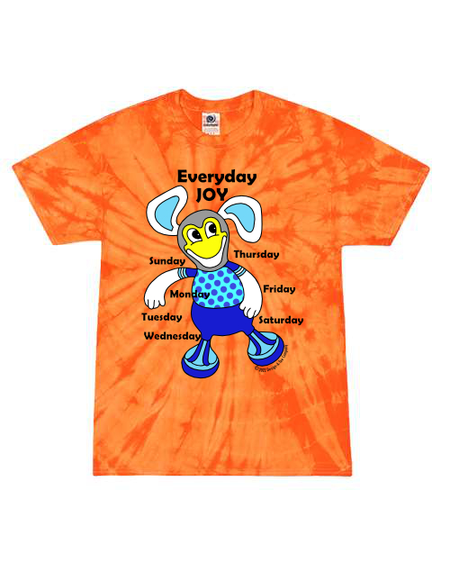 Tie-Dye Youth 5.4 oz. 100% Cotton Spider Orange T-Shirt