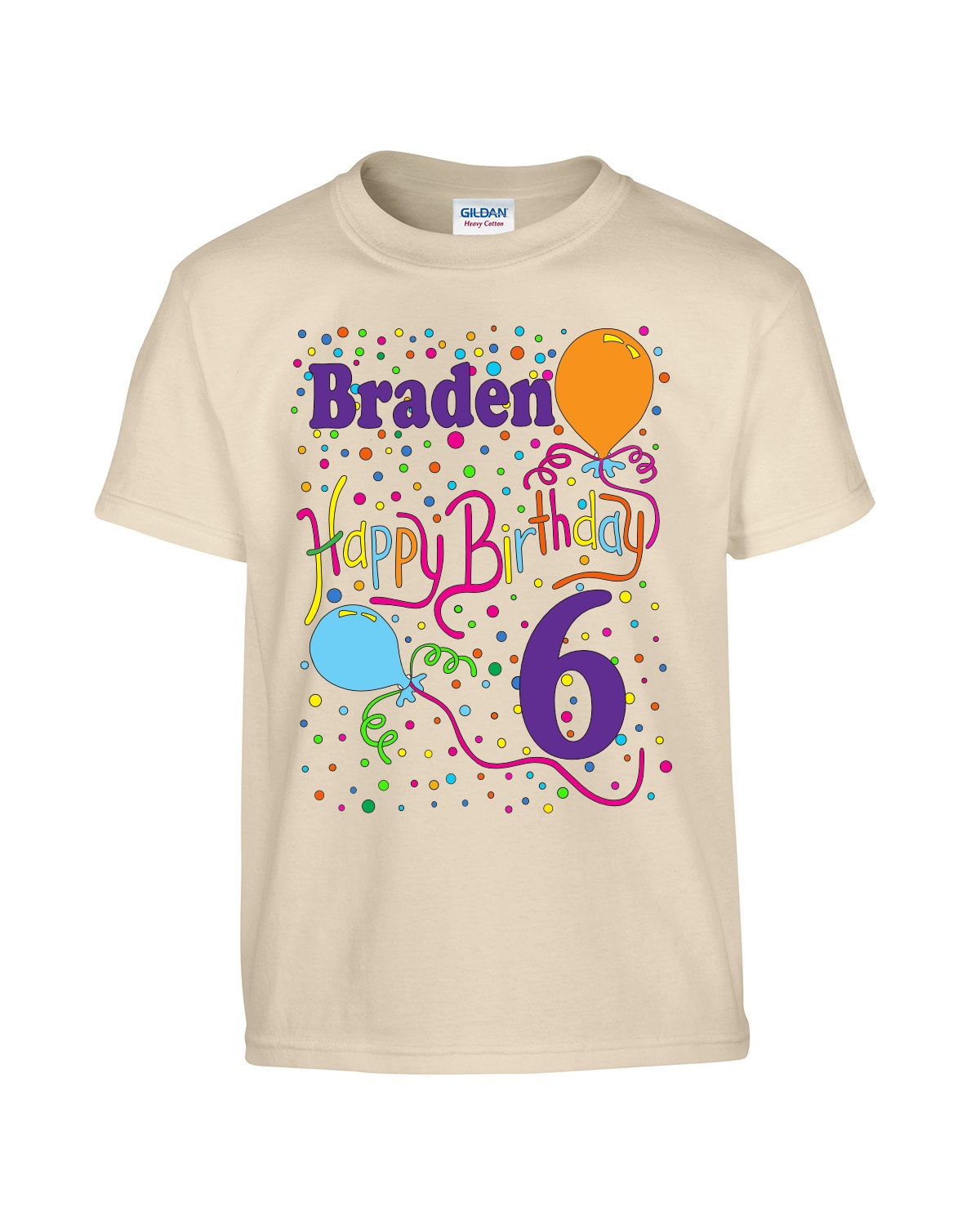 Design-A-Tee Company, Kids Happy Birthday Graphic t shirts, Party shirts, balloon