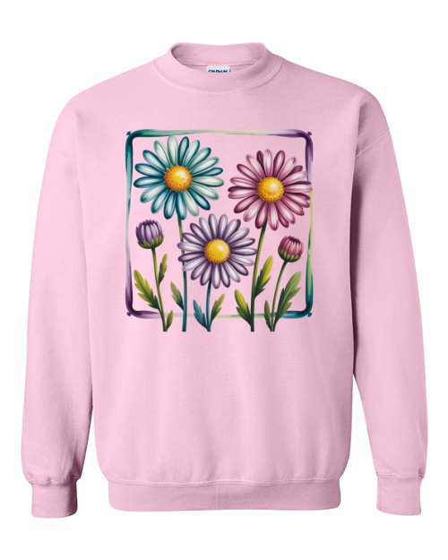 Floral Graphic Pink Sweatshirt