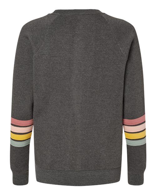 Sweatshirt MV Sport Women's Striped Sleeves "You Are Worth It" Girl Crewneck shirt